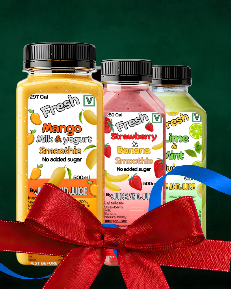 1 day Plan (Digestive Reboot for Healthy Adults) 6 Bottles total (2 x lime and mint, 2 x strawberry, 2 x Mango)